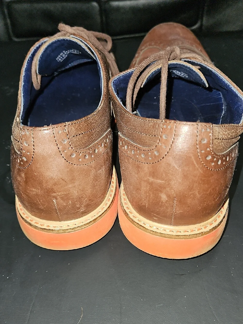 Cole Haan Original Grand Wingtip Shoes Mens Size 8.5 Brown Leather Dress Shoe